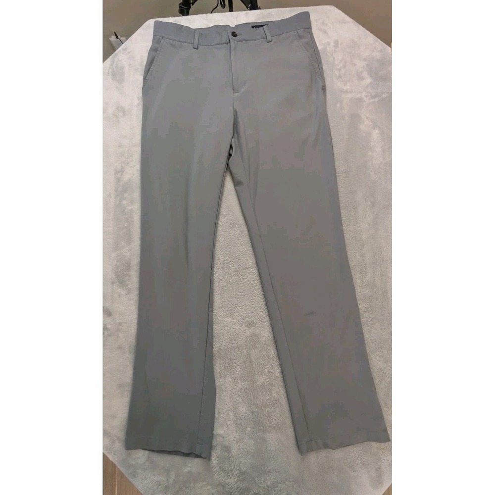 Dunning Golf Pants Mens 32x32 Gray Performance Stretch Flat Front Active